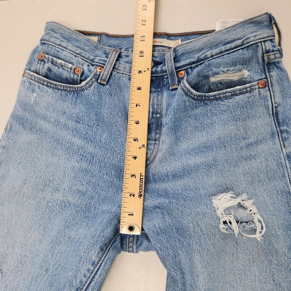 LEVI'S Premium WEDGIE Distressed High Rise Denim Jeans Size 27 - Picture 13 of 14